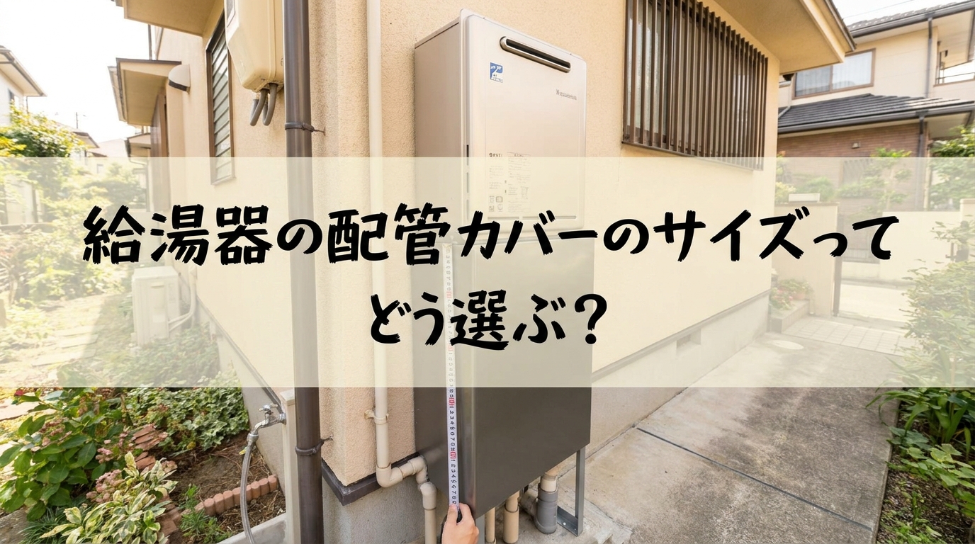 給湯器の配管カバーのサイズってどう選ぶ?