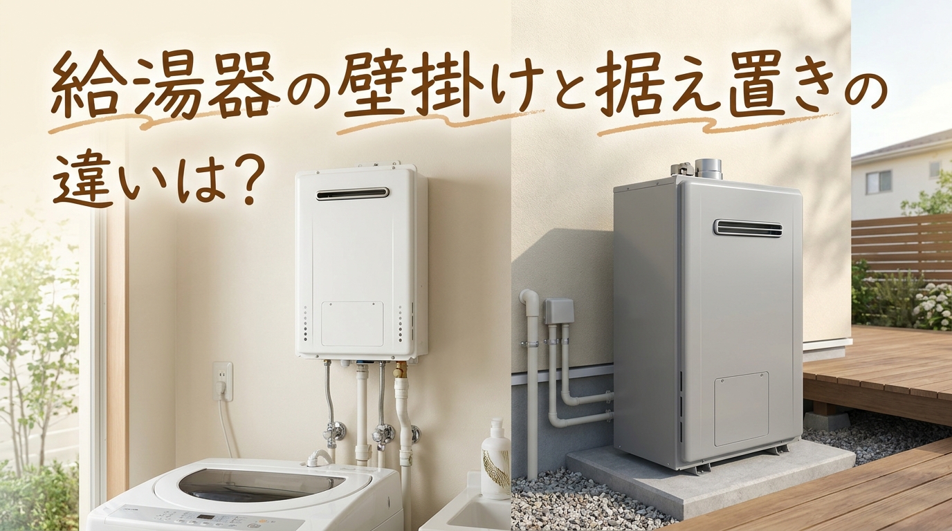 給湯器の壁掛けと据え置きの違いは?
