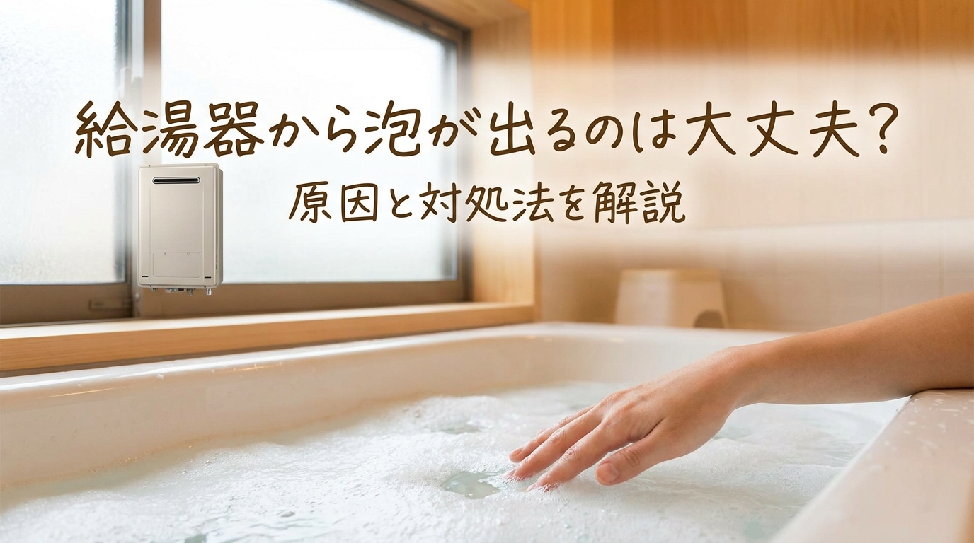 給湯器から泡が出るのは大丈夫?