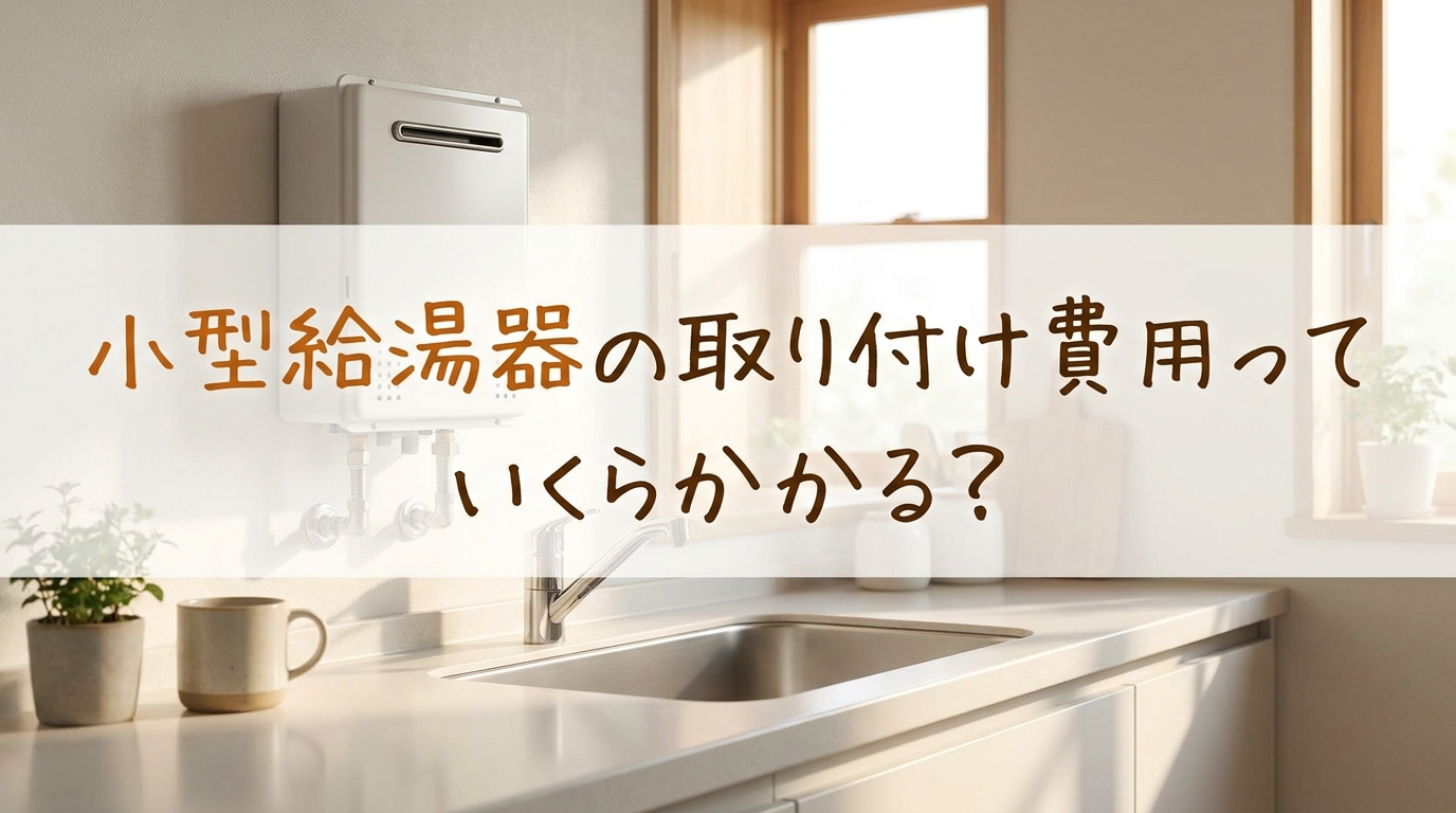 小型給湯器の取り付け費用っていくらかかる?