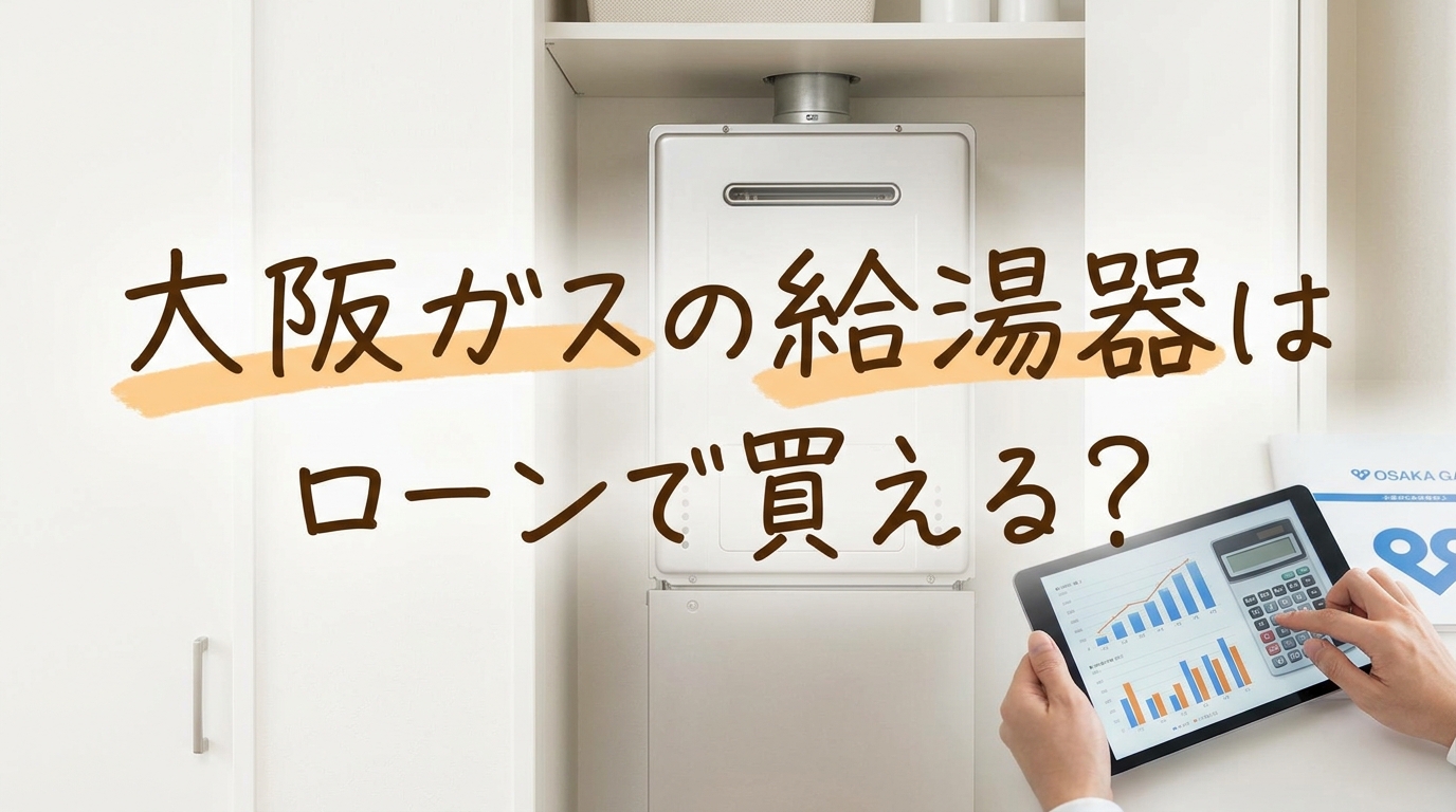 大阪ガスの給湯器はローンで買える？