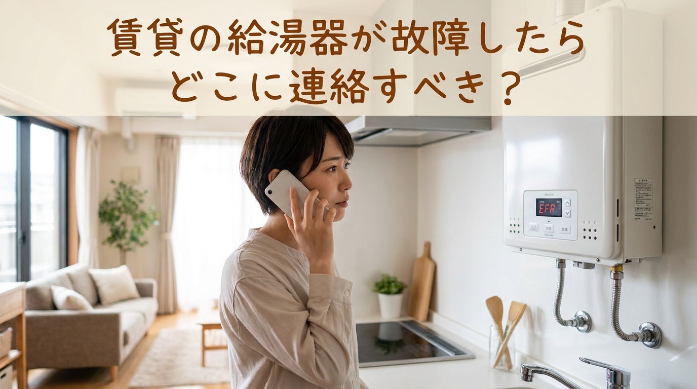 賃貸の給湯器が故障したらどこに連絡すべき?