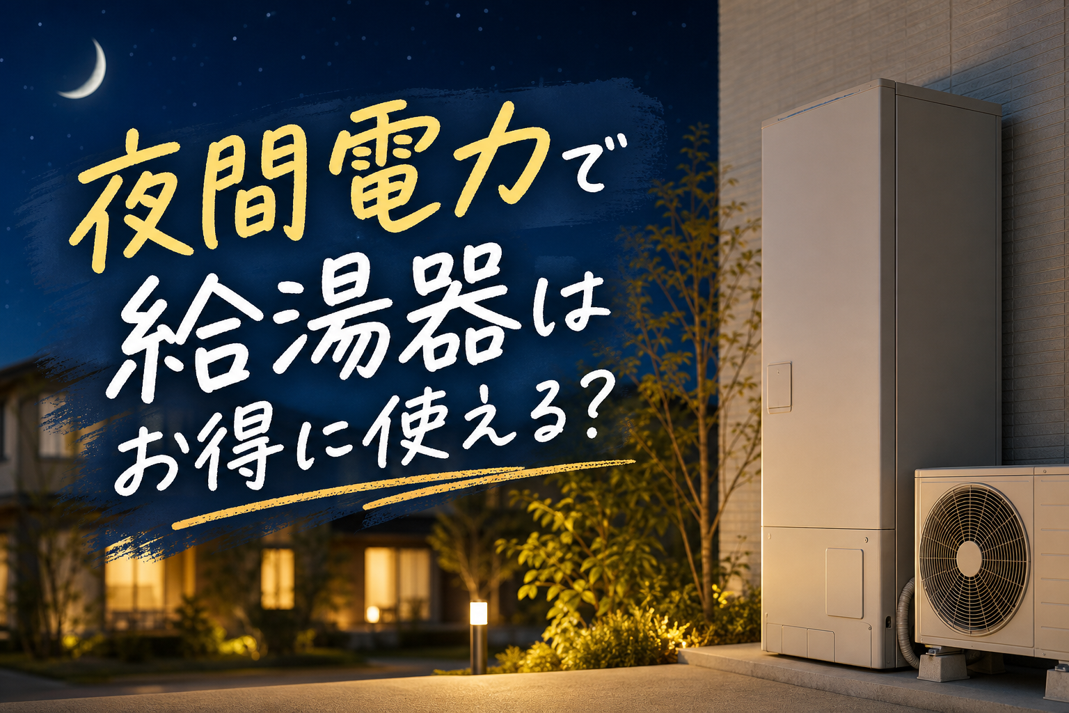 夜間電力で給湯器はお得に使える?