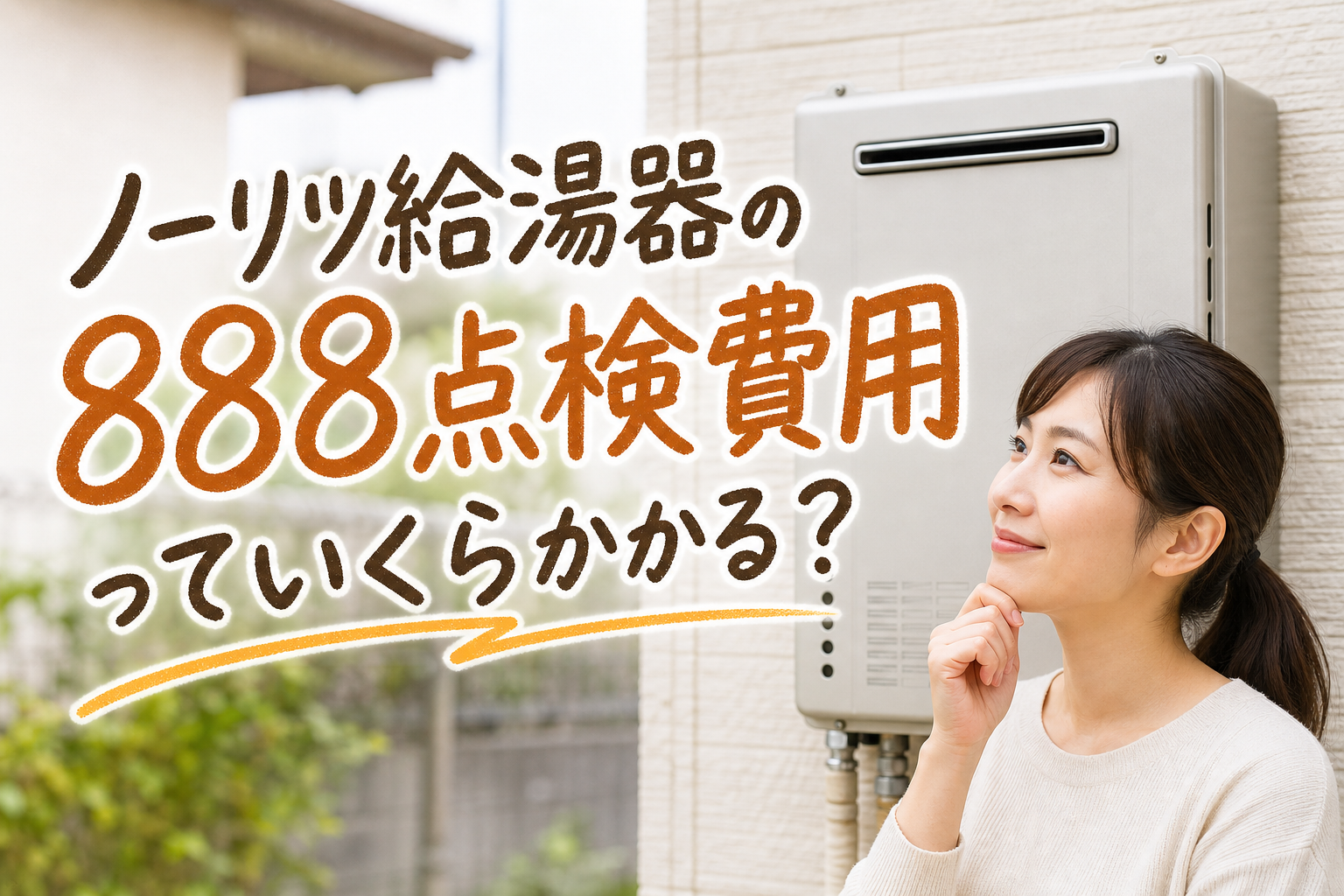 ノーリツ給湯器の888点検費用っていくらかかる?