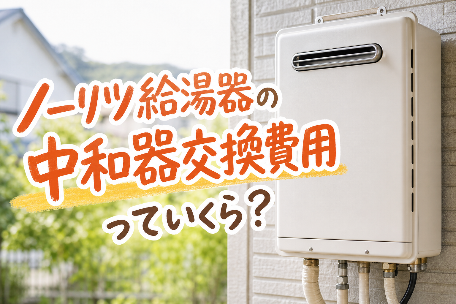ノーリツ給湯器の中和器交換費用っていくら?