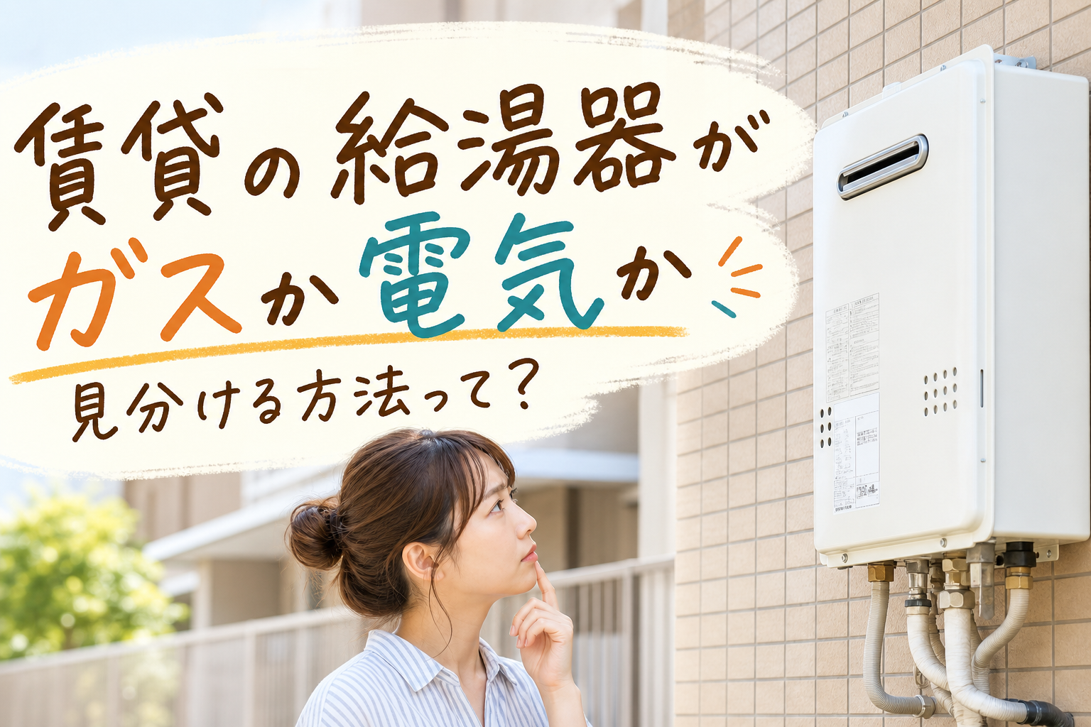 賃貸の給湯器がガスか電気か見分ける方法って?