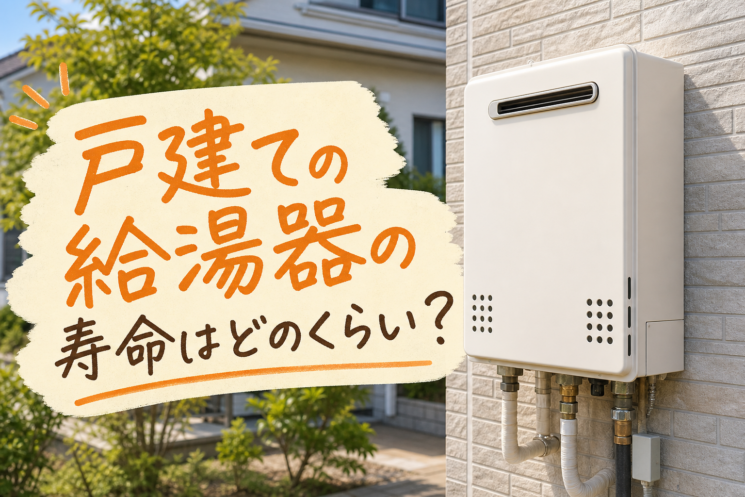 戸建ての給湯器の寿命はどのくらい？
