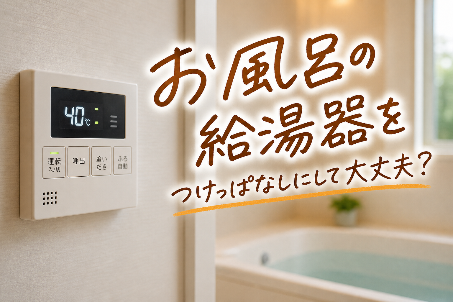 お風呂の給湯器をつけっぱなしにして大丈夫?