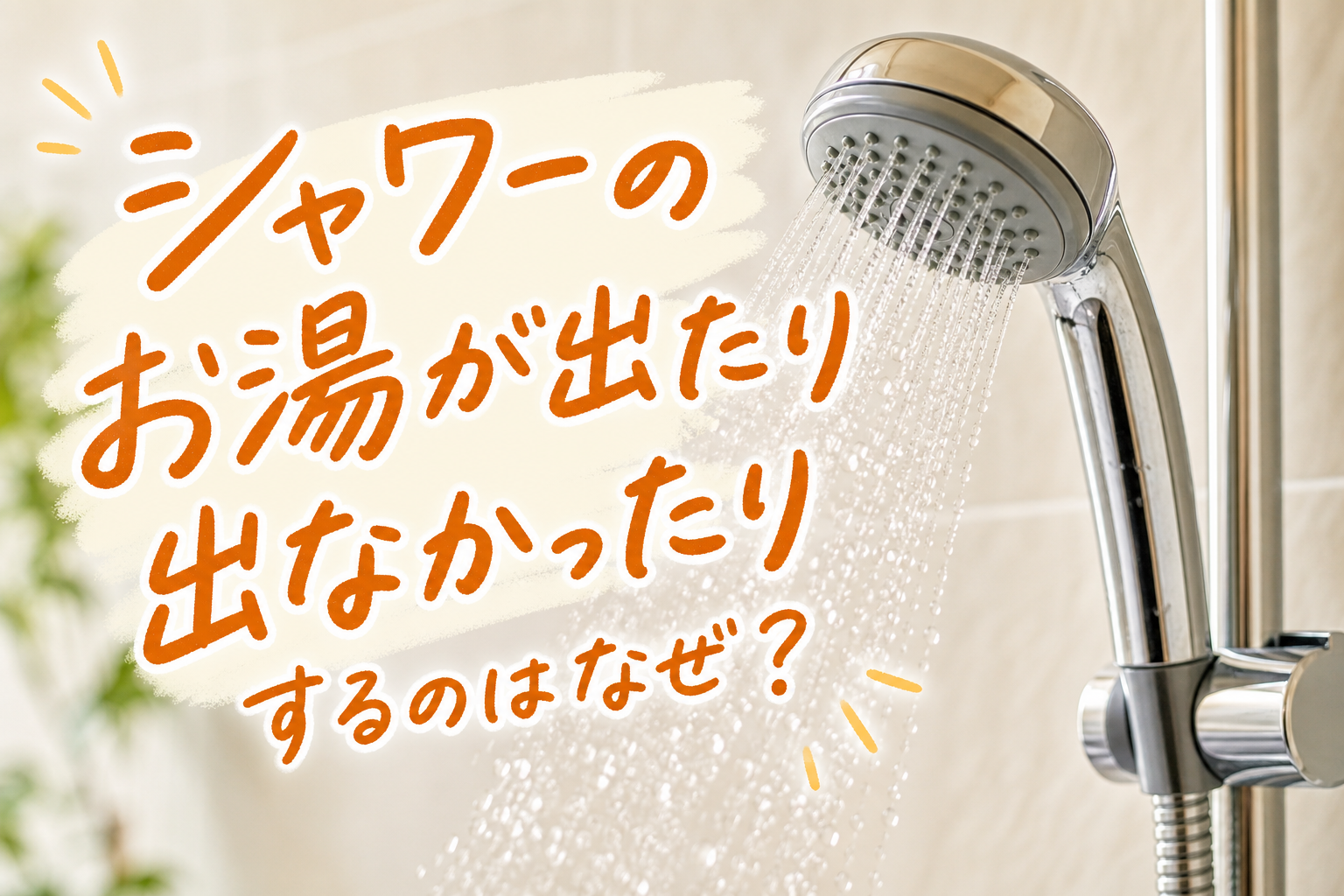 シャワーのお湯が出たり出なかったりするのはなぜ？