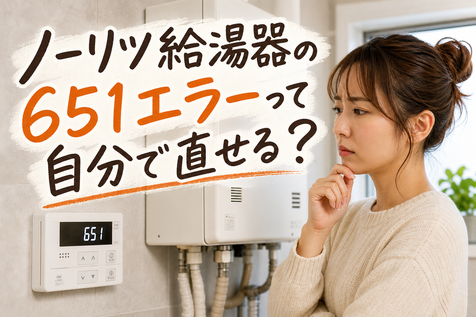 ノーリツ給湯器の651エラーって自分で直せる？
