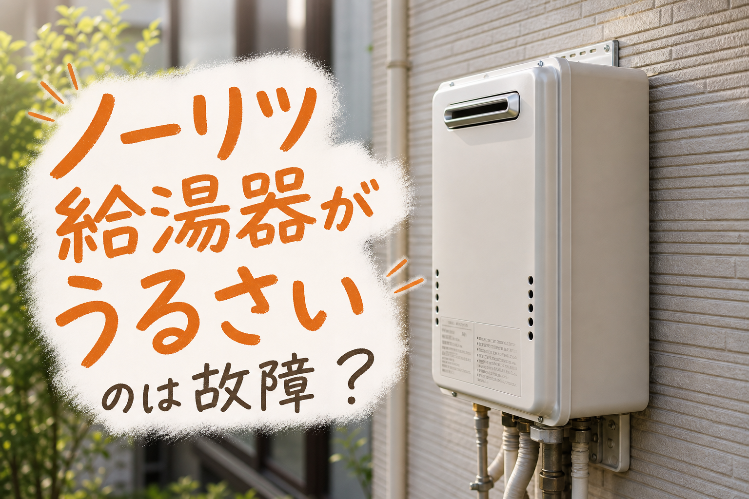 ノーリツ給湯器がうるさいのは故障？