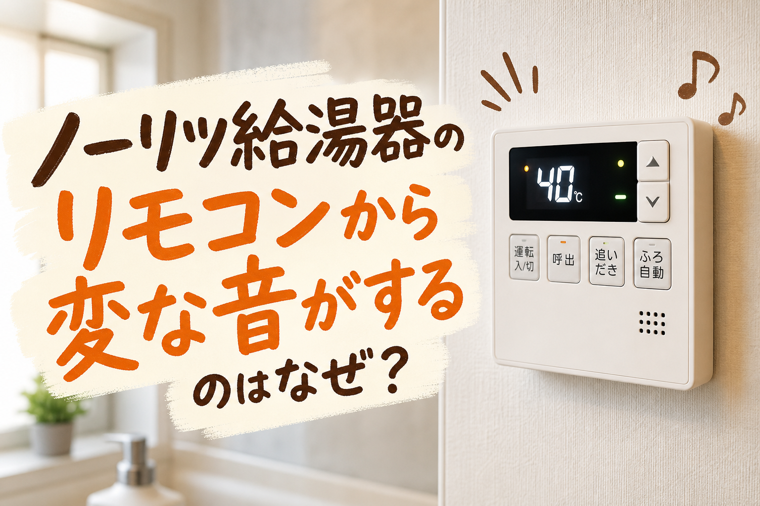 ノーリツ給湯器のリモコンから変な音がするのはなぜ?
