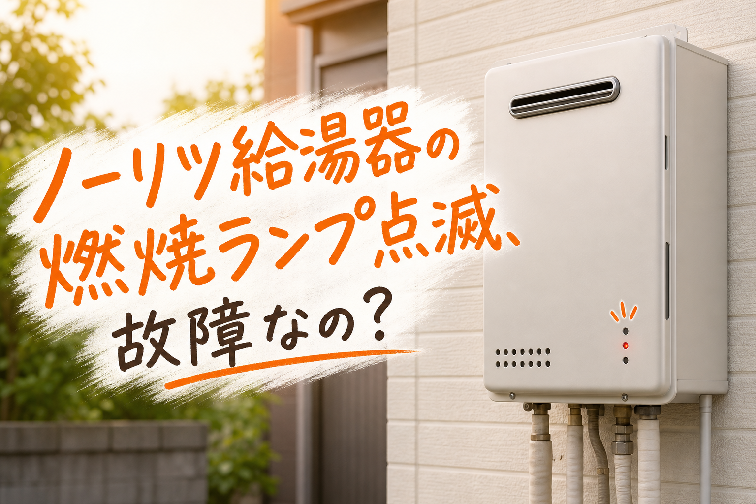 ノーリツ給湯器の燃焼ランプ点滅、故障なの?