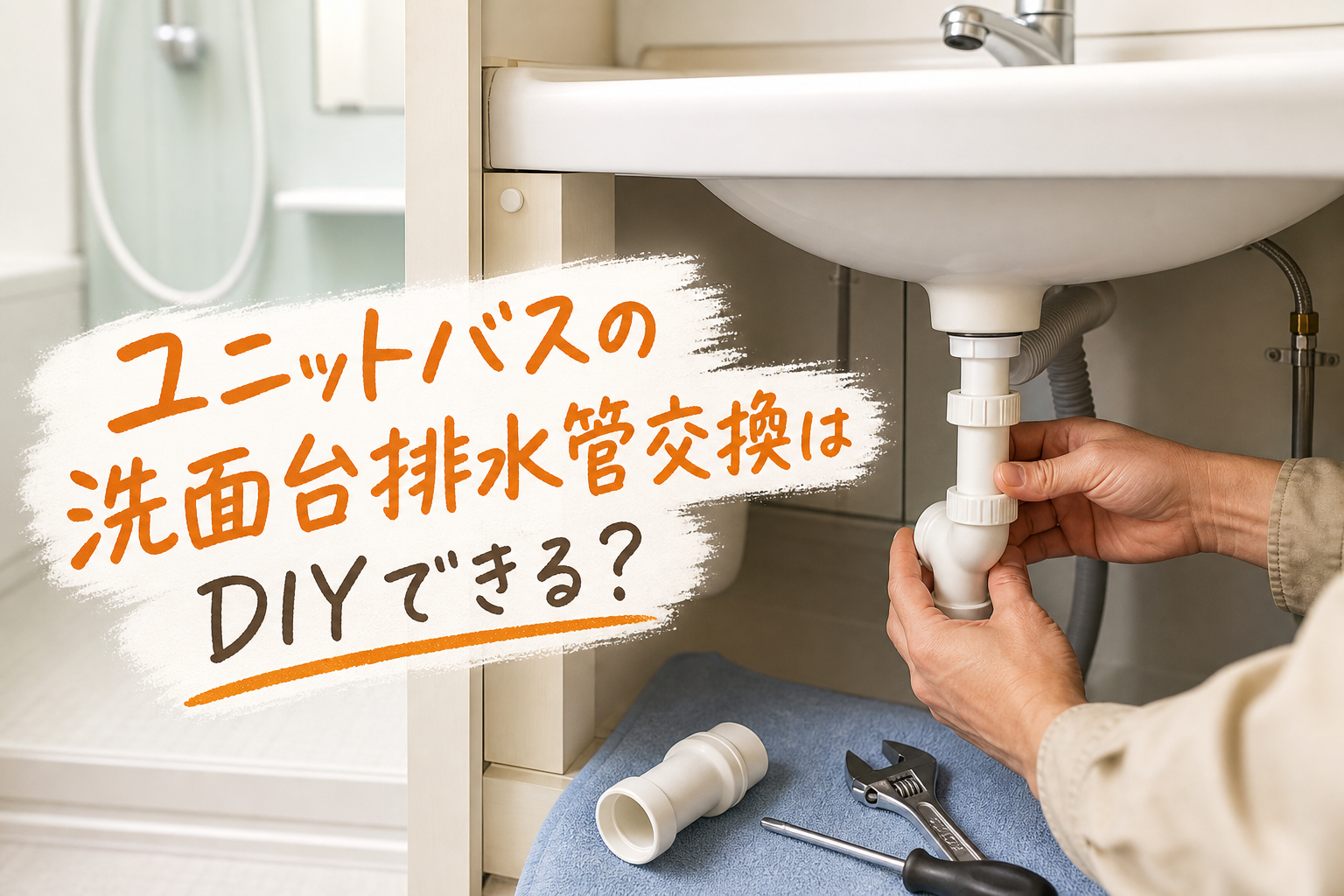 ユニットバスの洗面台排水管交換はDIYできる?