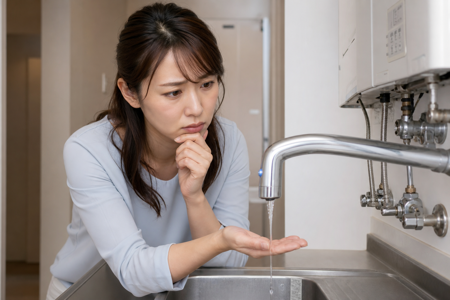 給湯器のお湯が出ない！水は出るのにアパートでどうする？