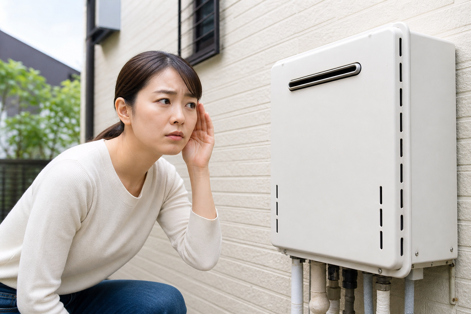 給湯器の外から音がするのは大丈夫？