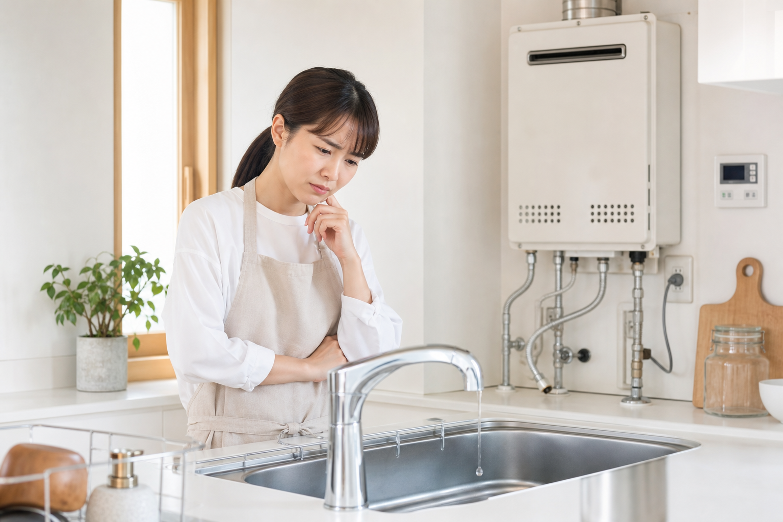 給湯器の台所でお湯が出ないのはなぜ?