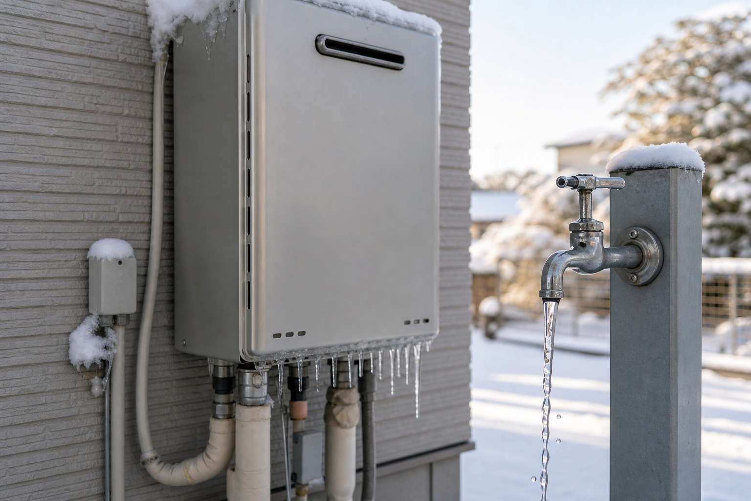 給湯器の凍結を防ぐには水を出しっぱなしにすべき？