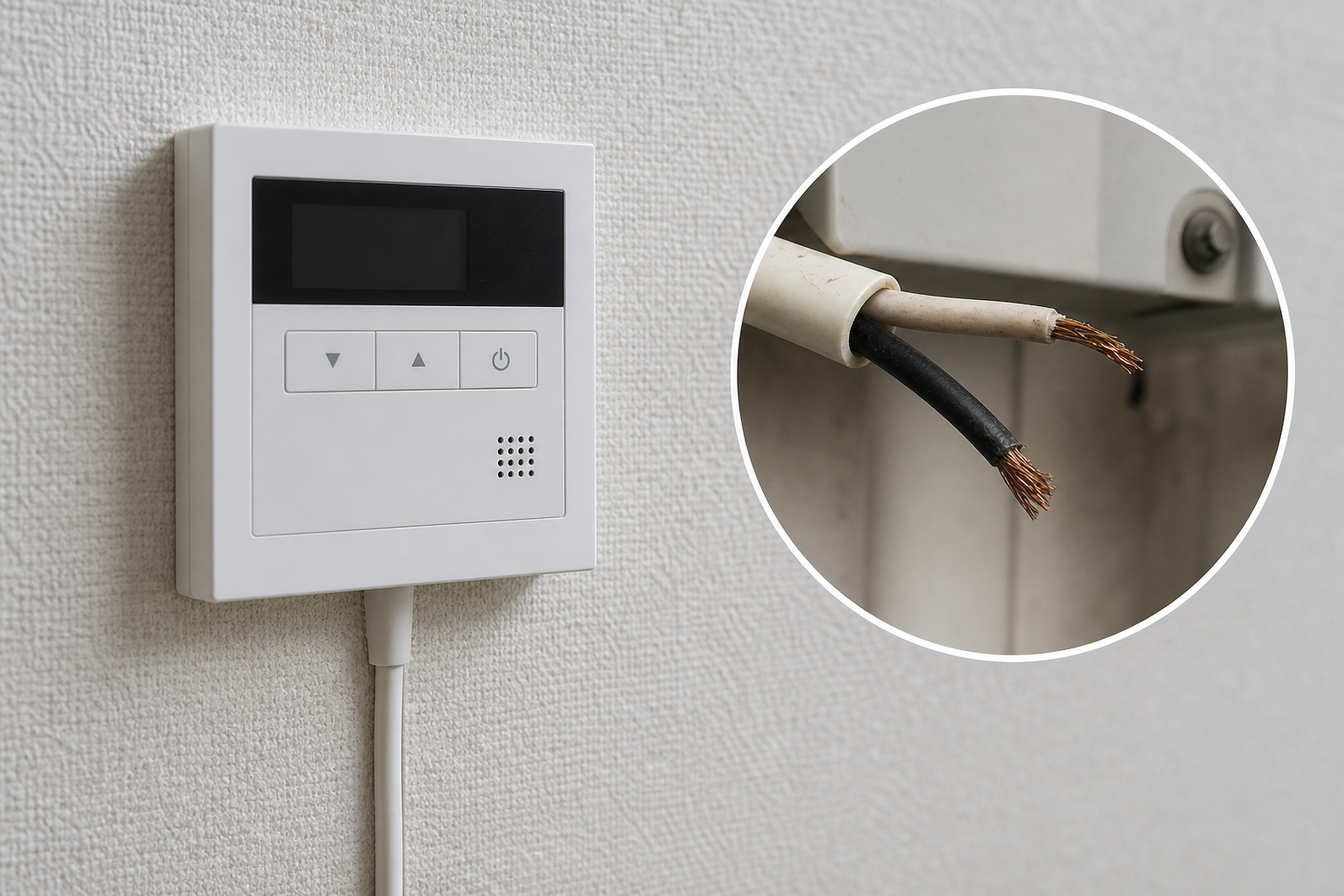 給湯器のリモコン線が断線しているかも？
