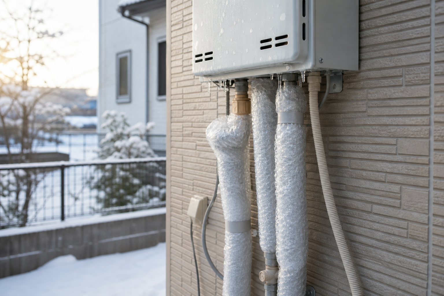 給湯器の凍結防止にプチプチは使える？
