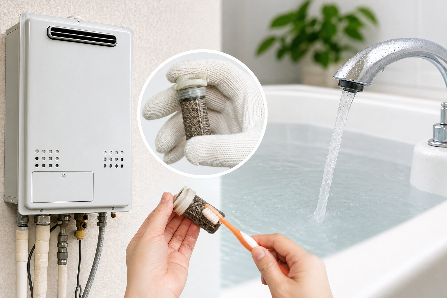 給湯器のストレーナー掃除って自分でできる？