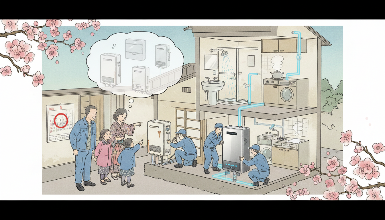 具体的な給湯器交換のケースを見てみましょう