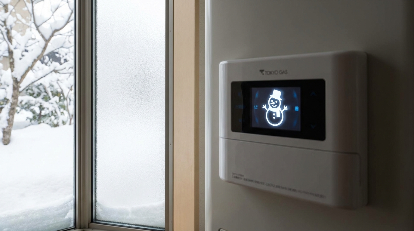 雪だるまマークは凍結防止運転のサインです