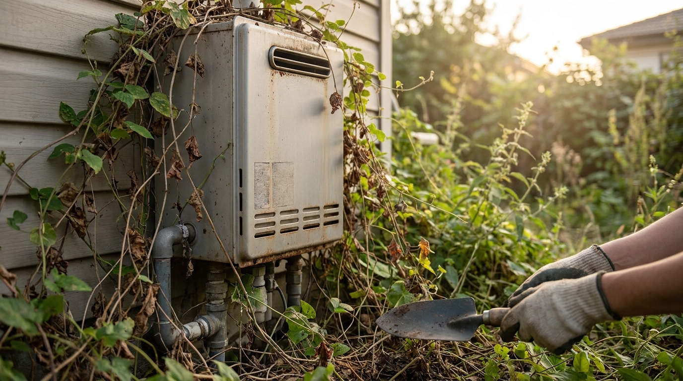 給湯器に雑草が侵入すると起こる危険性