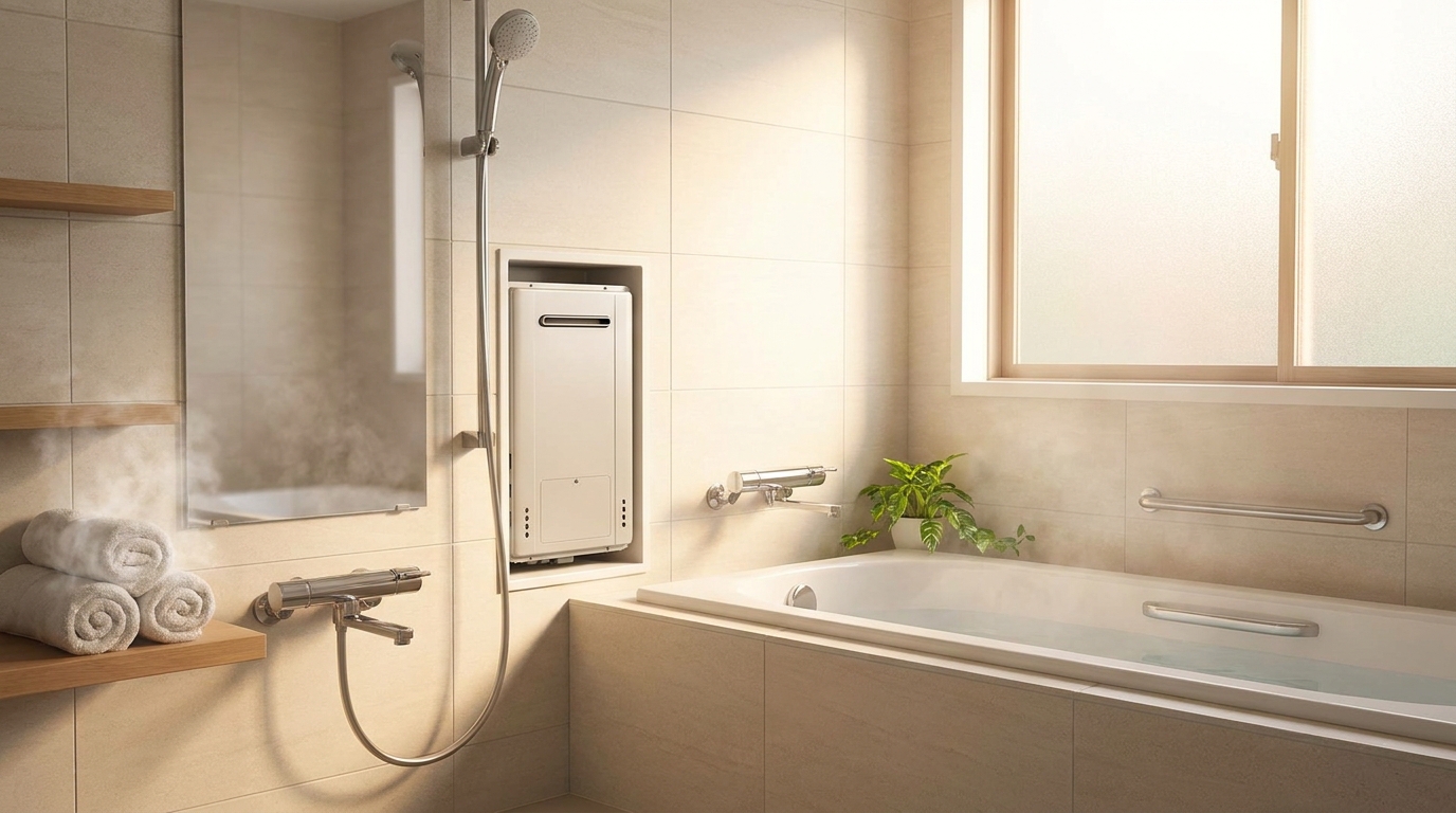 ホールインワン給湯器とユニットバスの組み合わせがおすすめです