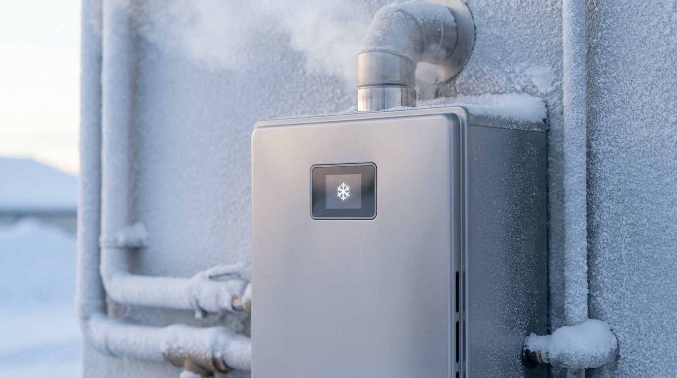 雪マークは給湯器が自動で凍結を防いでくれているサイン