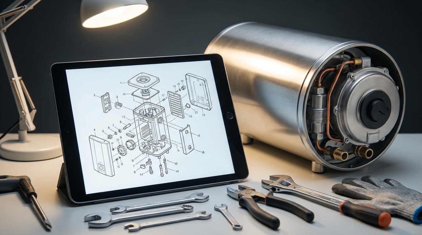 ノーリツ給湯器の分解図を入手する具体的な方法