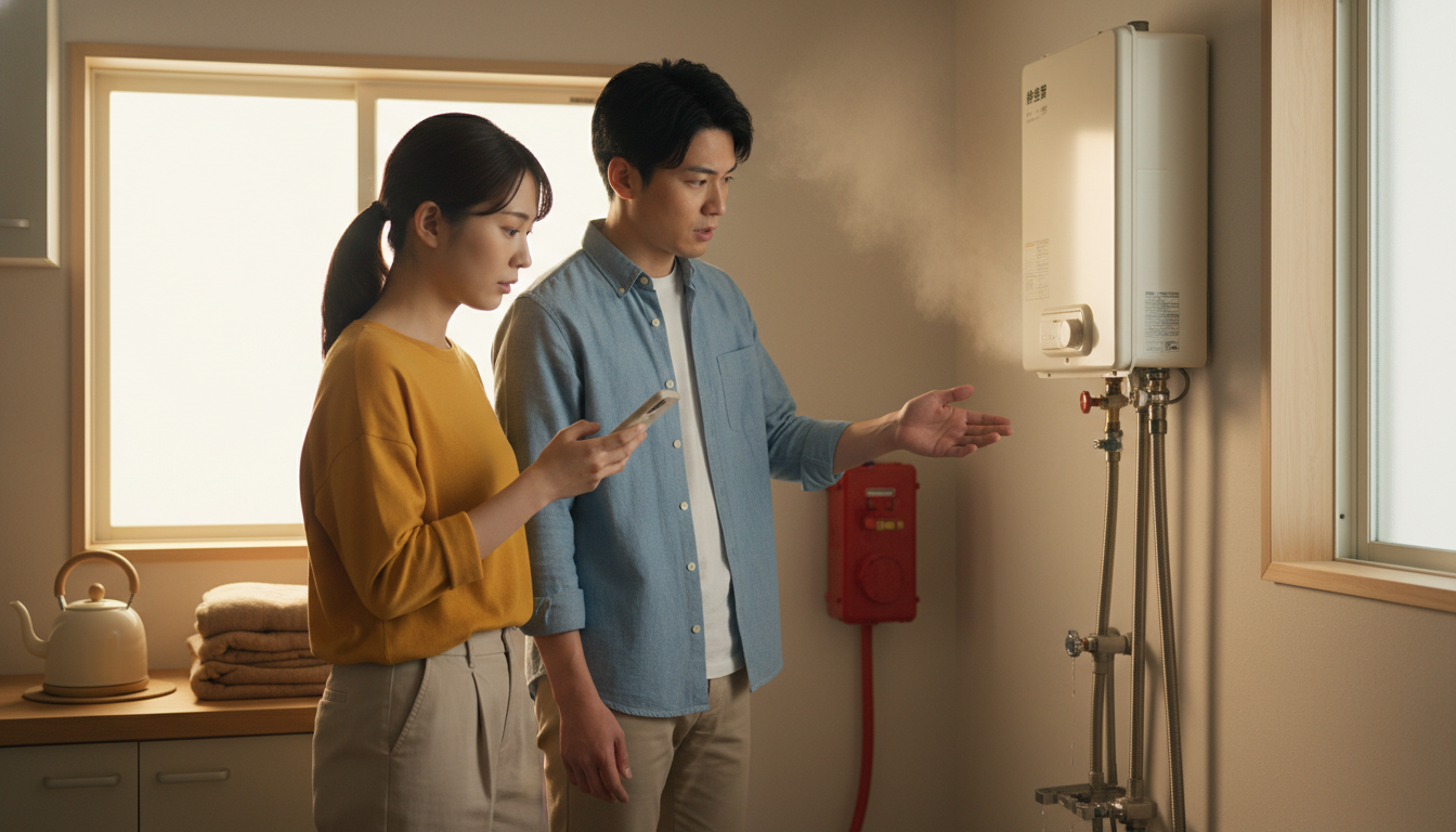 給湯器が壊れたらまず落ち着いて安全確認を
