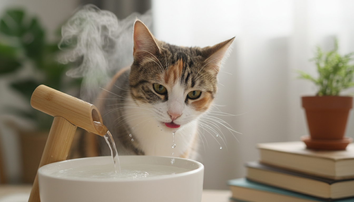 猫にはぬるま湯の給水器がおすすめとされています