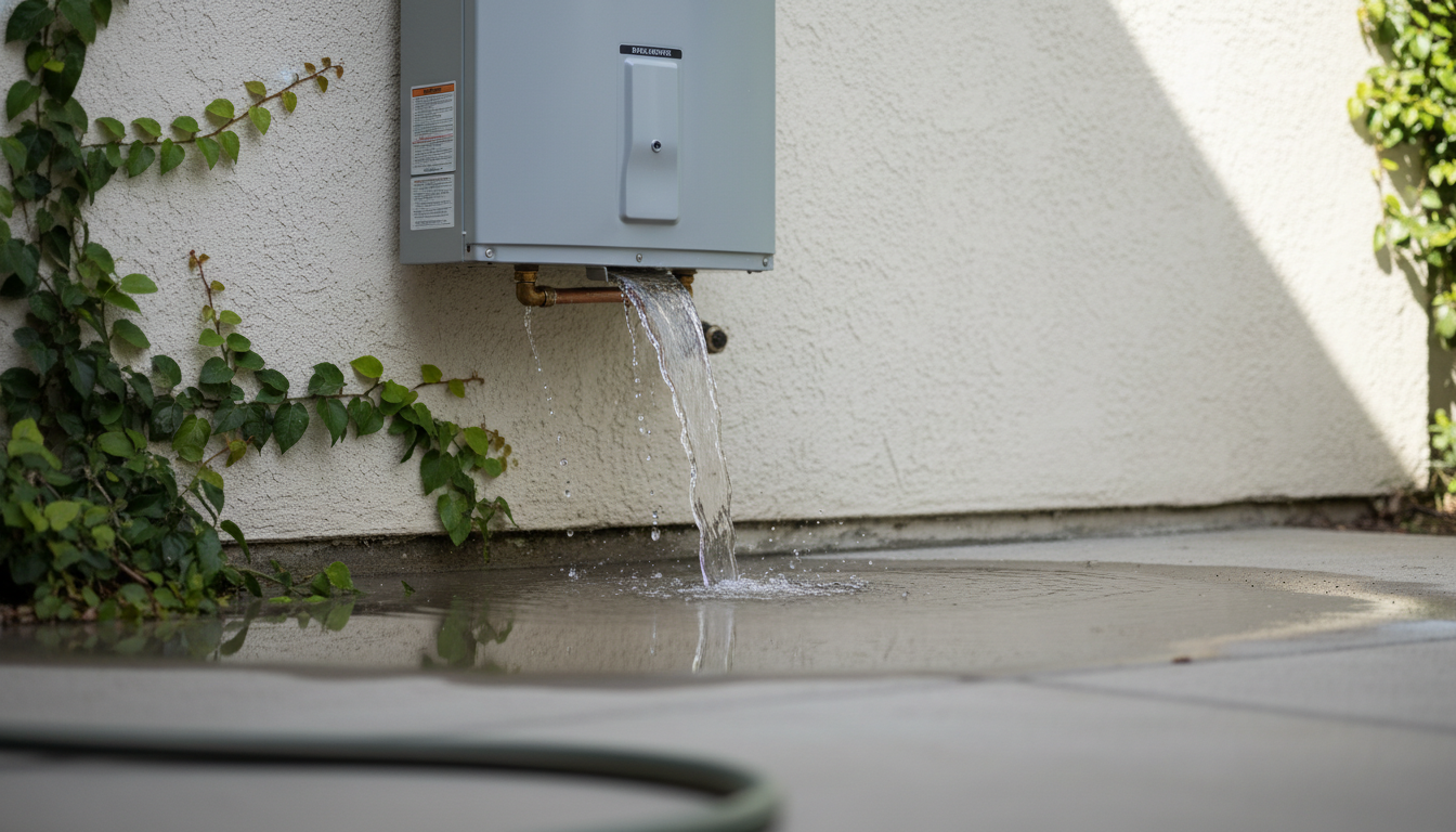 給湯器のオーバーフローから水漏れする原因は何？