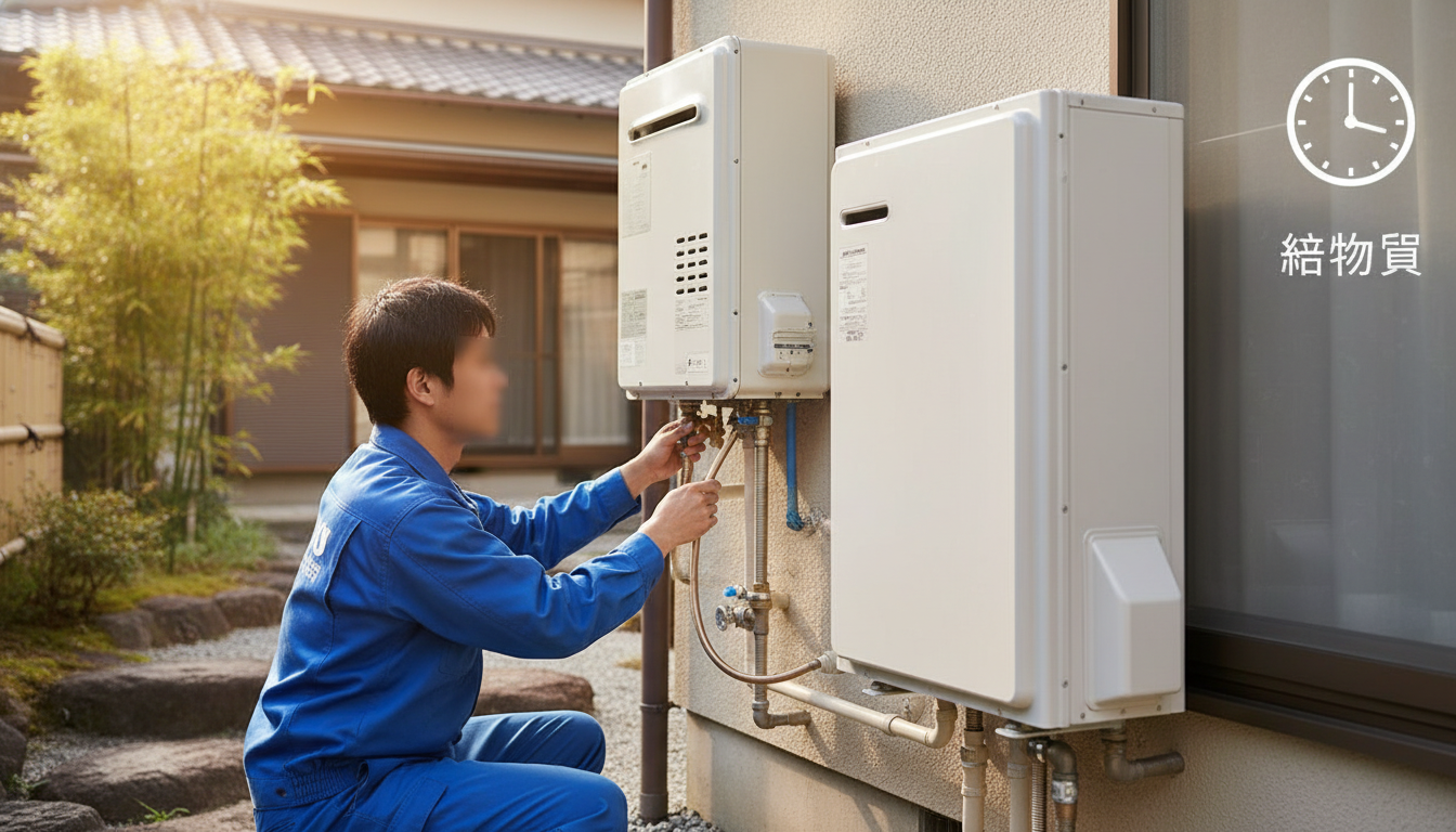 給湯器の交換時期は10年が目安です