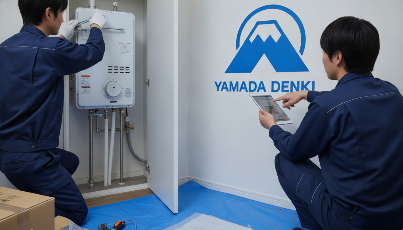 ヤマダ電機のガス給湯器交換は「コミコミ価格」が基本