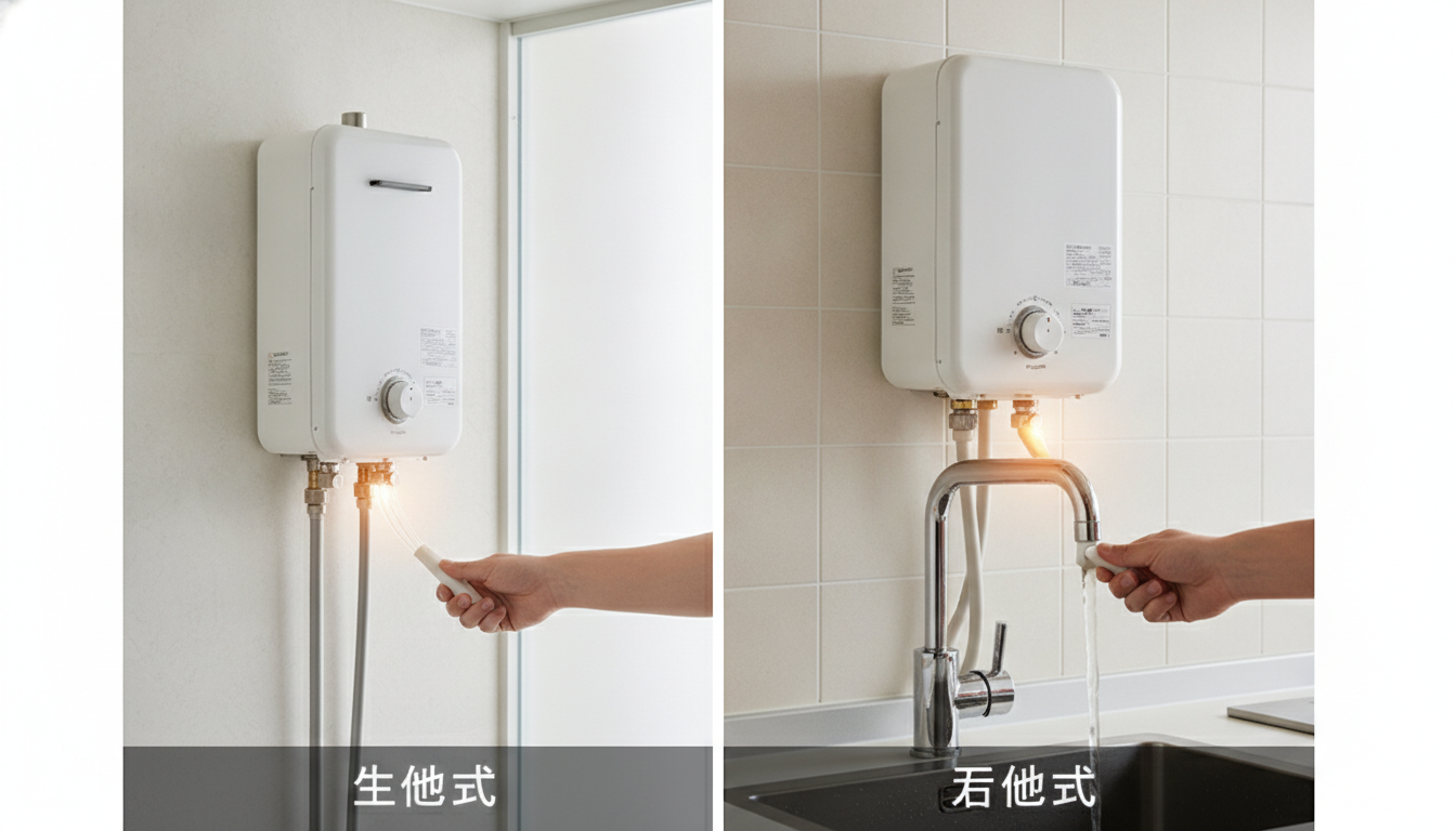 給湯器の先止め式と元止め式、その違いは「どこで止めるか」