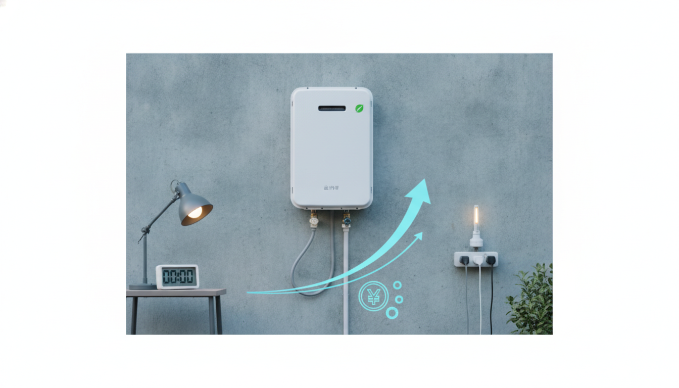給湯器の電源入れっぱなしで増える電気代は月数十円程度