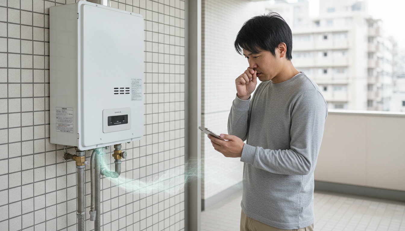 なぜ給湯器からガス臭がするのか？主な原因を知っておきましょう
