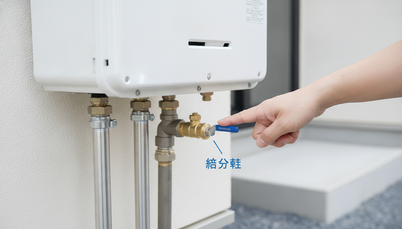 給湯器の給水栓はどこにあるの?