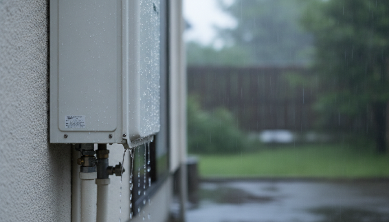 給湯器に雨よけは基本的に不要です