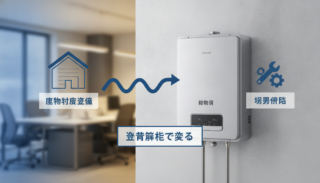 給湯器の区分は「設置形態」で変わります