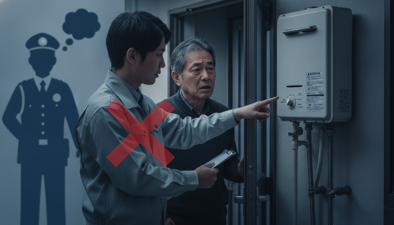 給湯器点検詐欺の具体的なパターンと警察への相談タイミング