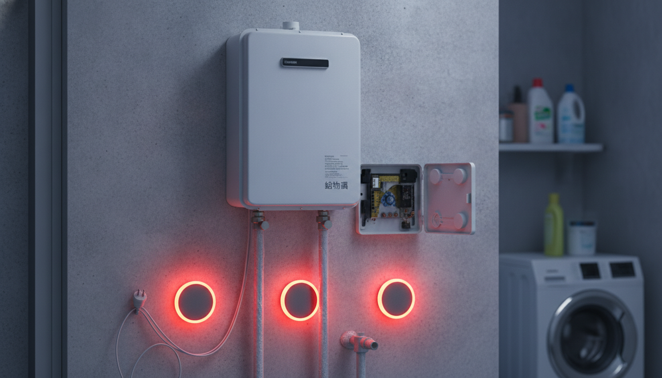 給湯器の電源が勝手に切れる主な原因は3つです