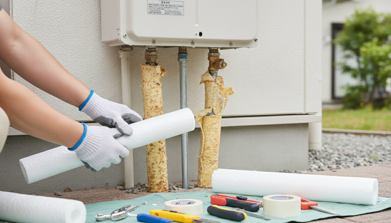 給湯器の保温材はDIYで交換できます