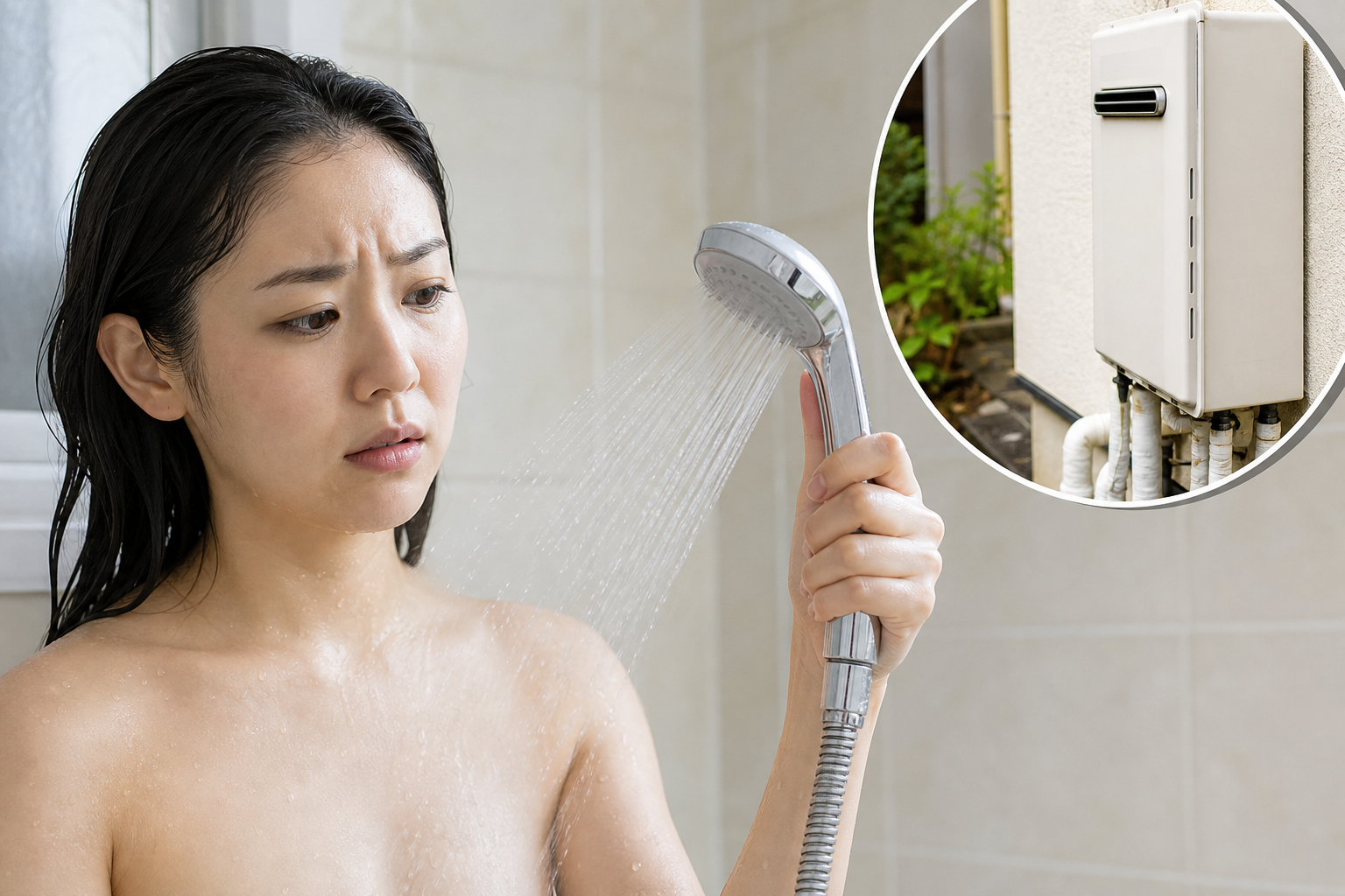 お湯だけ水圧が弱くなるのは「給湯器まわり」が原因であることが多いんです