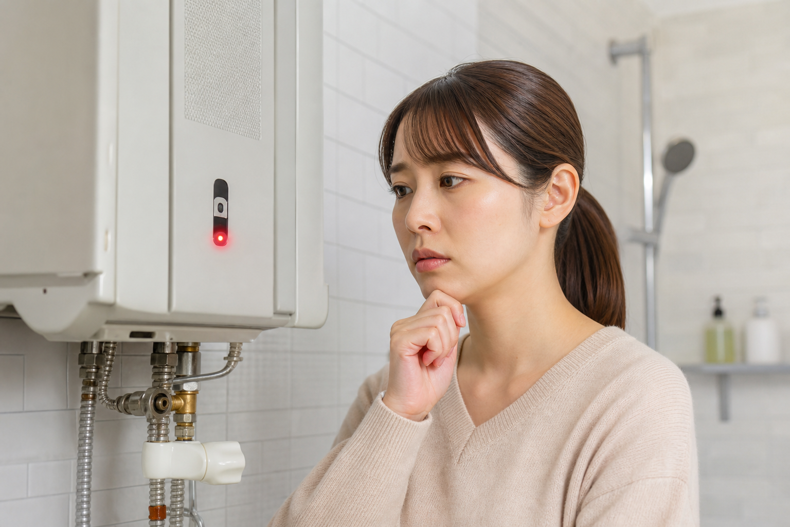 リンナイの給湯器で赤ランプが点滅したら、まず使用を止めて専門家に連絡を