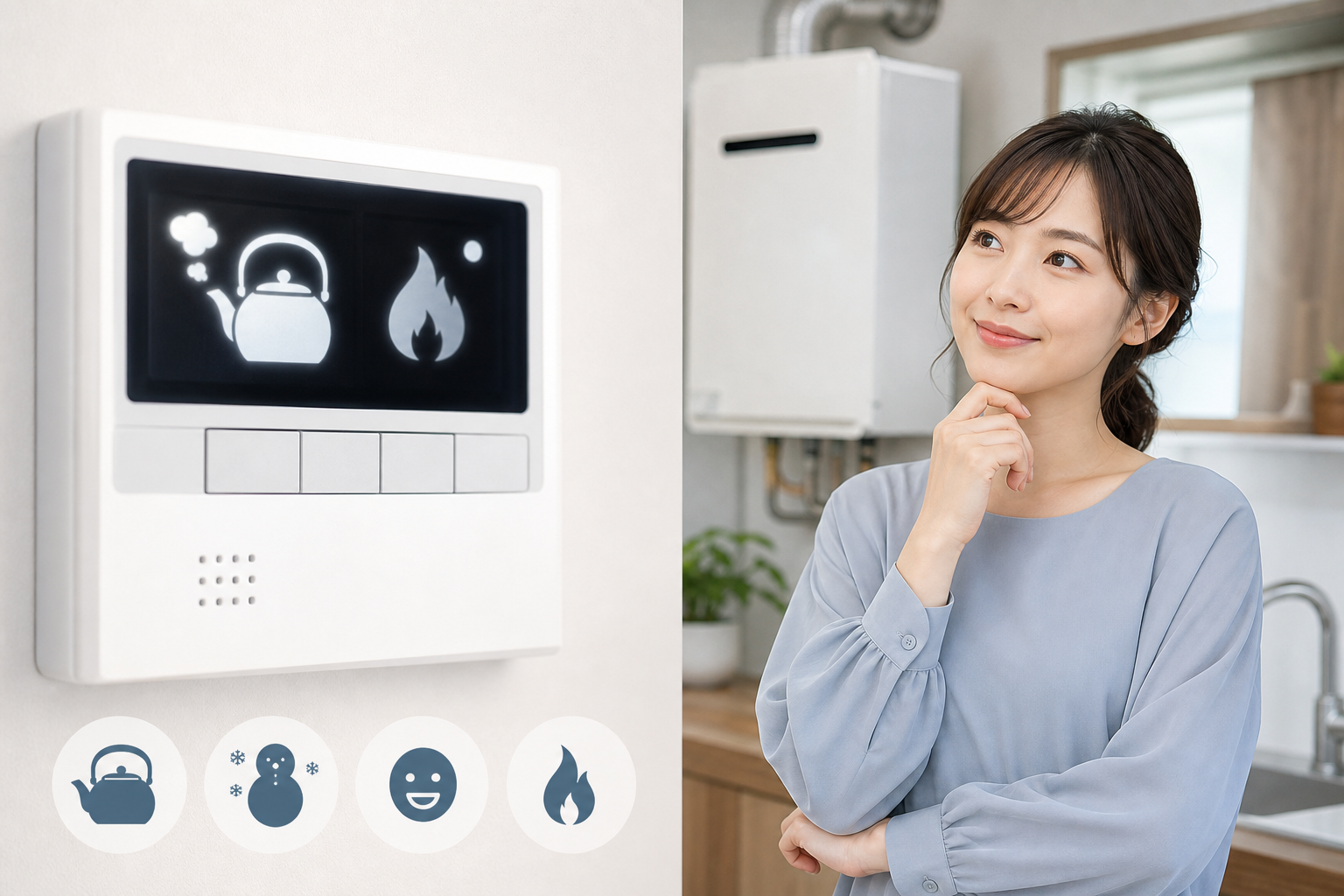 給湯器マークの具体的なシーンで確認してみよう