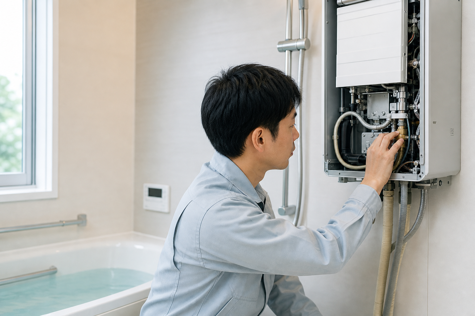 給湯器の水量センサー調整は「設定の見直し」と「リセット」が基本