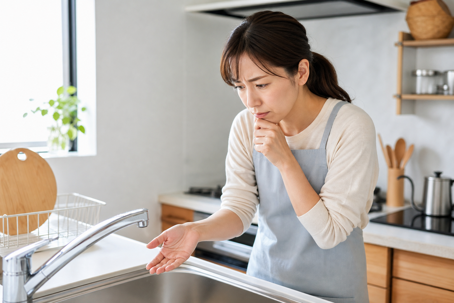 台所でお湯が出ないとき、まず「範囲」を確認しましょう